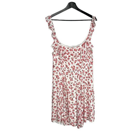 Torrid White Pink Floral Print Gauzy Sleeveless Sheath Dress 18 - Picture 2 of 11